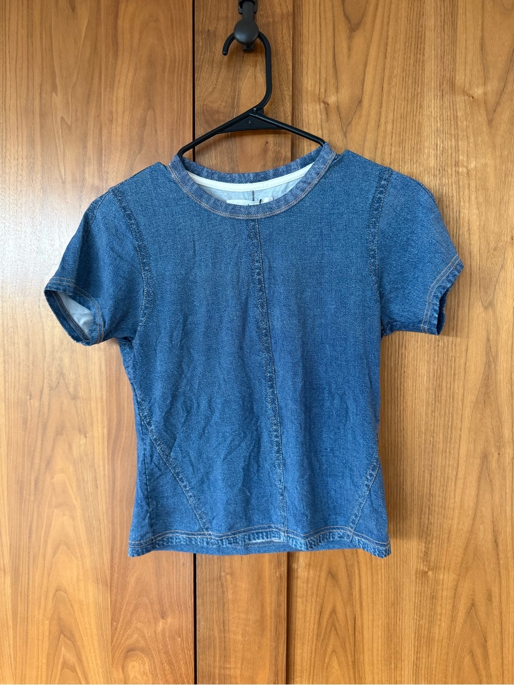rag & bone women’s ' Short-Sleeve Denim-Look Tee in Blue